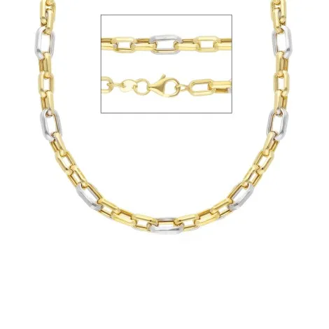 Collana Forzatina Oro Bicolore 9kt