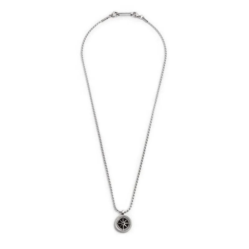 Collana Marlù uomo con rosa dei venti pendente