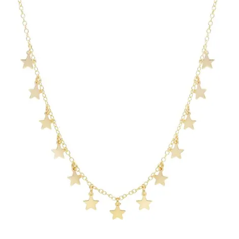 Collana Stelle Pendenti Oro Giallo 9kt