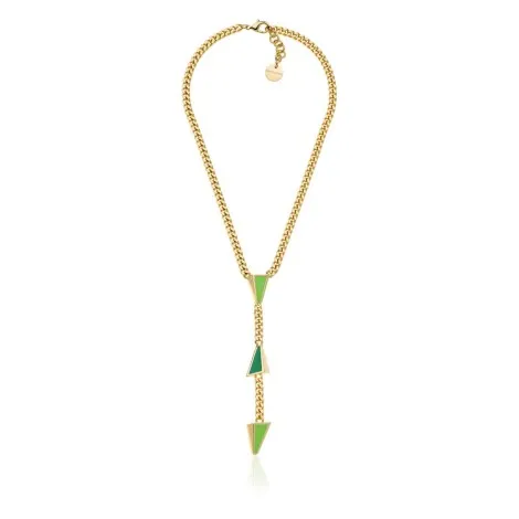 Collana Unoaerre Groumette Elementi Pendenti Bronzo Dorato