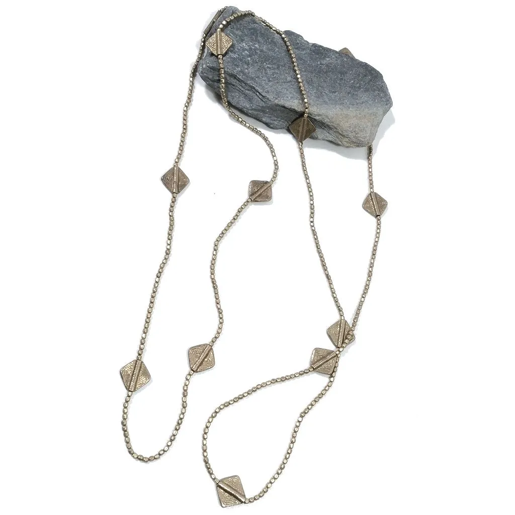 Collana lunga artigianale in ottone Collana ETNICA