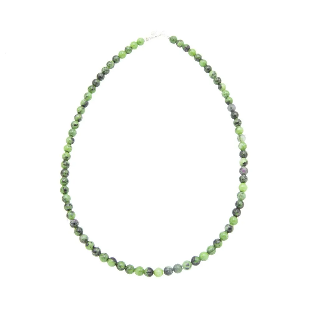 Collana con Rubini su Zoisite - Pietre Sferiche