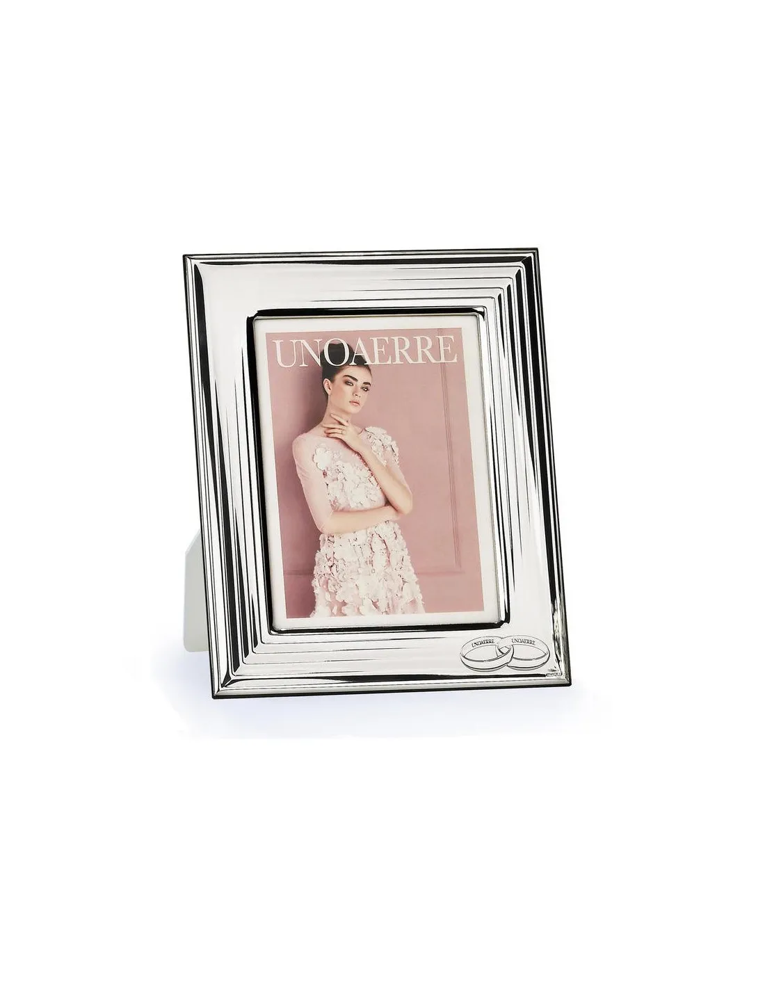 CORNICE ARGENTO BIANCO FEDI IN RILIEVO 13x18 cm