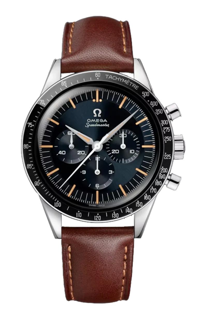 SPEEDMASTER FIRST OMEGA IN SPACE 39,7 MM, ACCIAIO SU PELLE - 310.32.40.50.06.002