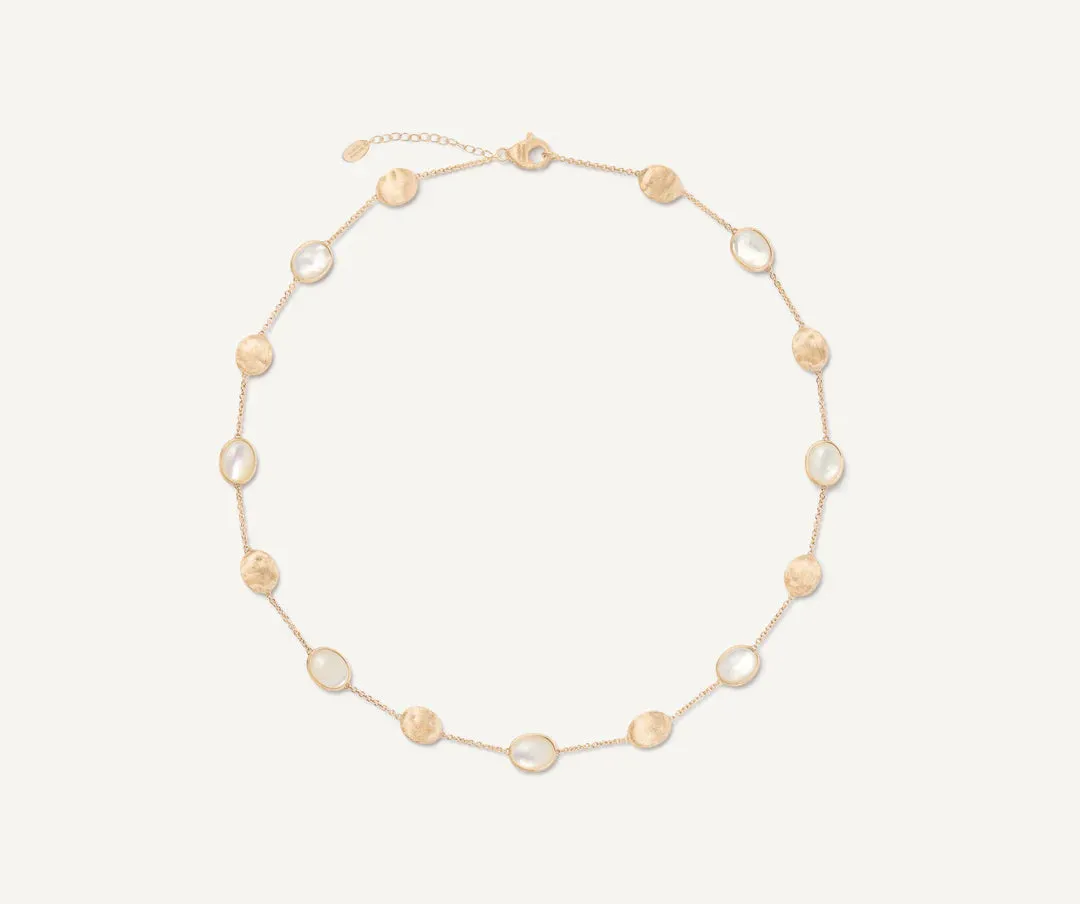 SIVIGLIA  Collier con ovaline in oro e madreperla