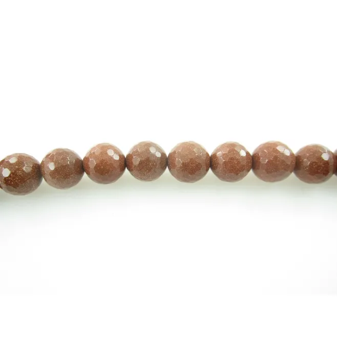 un filo di pietra del sole sfaccettata diametro 14 mm.