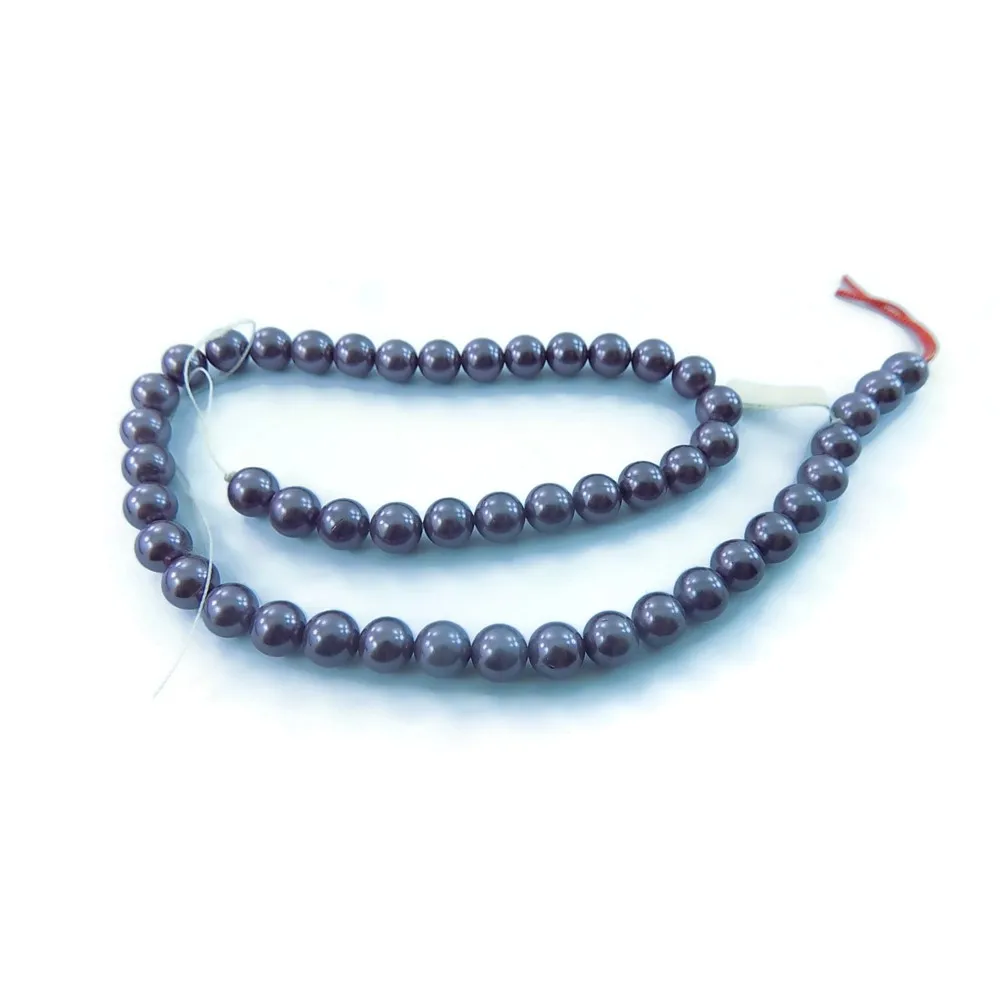 FILO PERLE MAIORCA IN CONCHIGLIA VIOLA DI 8 MM