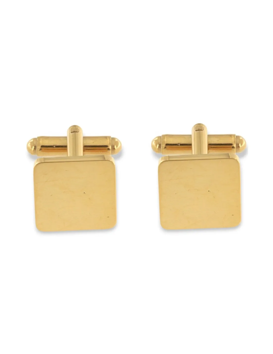 Gemelli Acciaio Dorato Quadrati