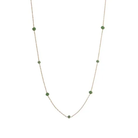 Girocollo Argento Dorato Cristalli Menta Rosario