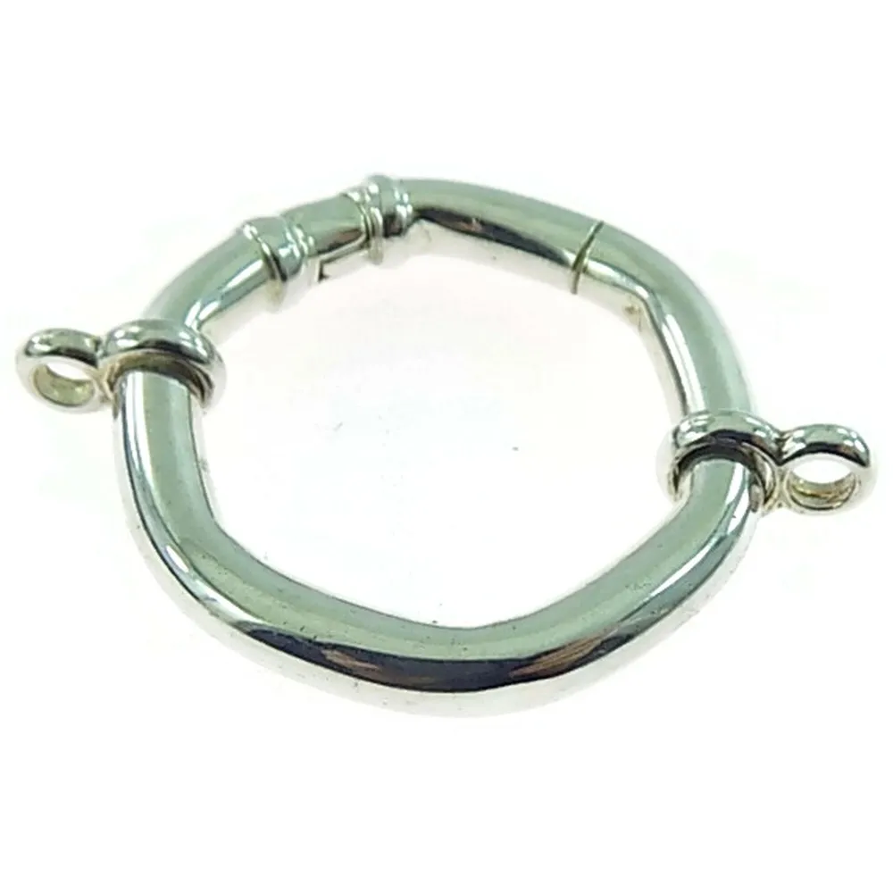 Grande Chiusura A Scomparsa esagonale 30 Mm. In Argento 925 Made In Italy