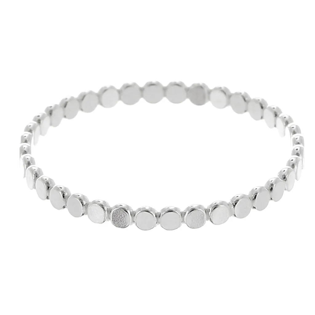 Anello fine - tondi appiattiti - Misura 52 - Argento 925 x1