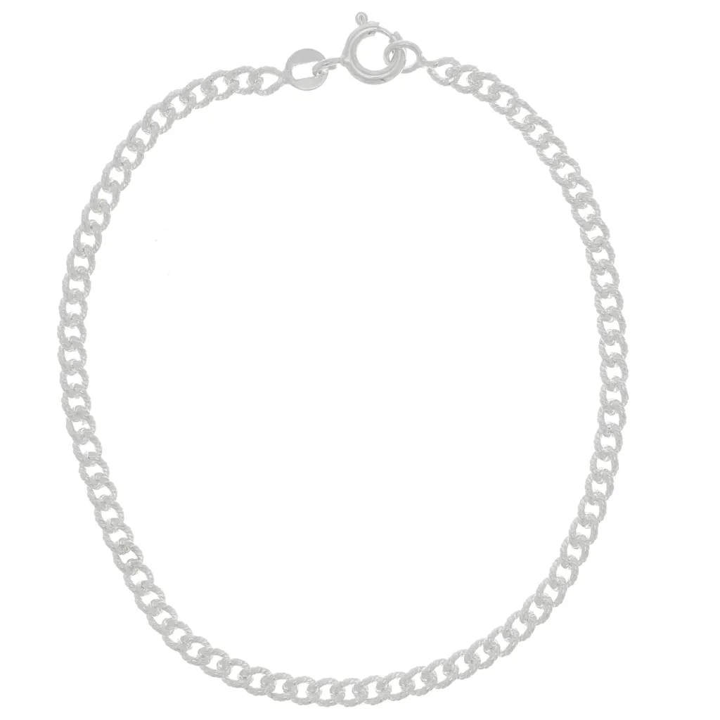 Bracciale a maglia Rombo striato 2,9 mm - Argento 925 x18cm