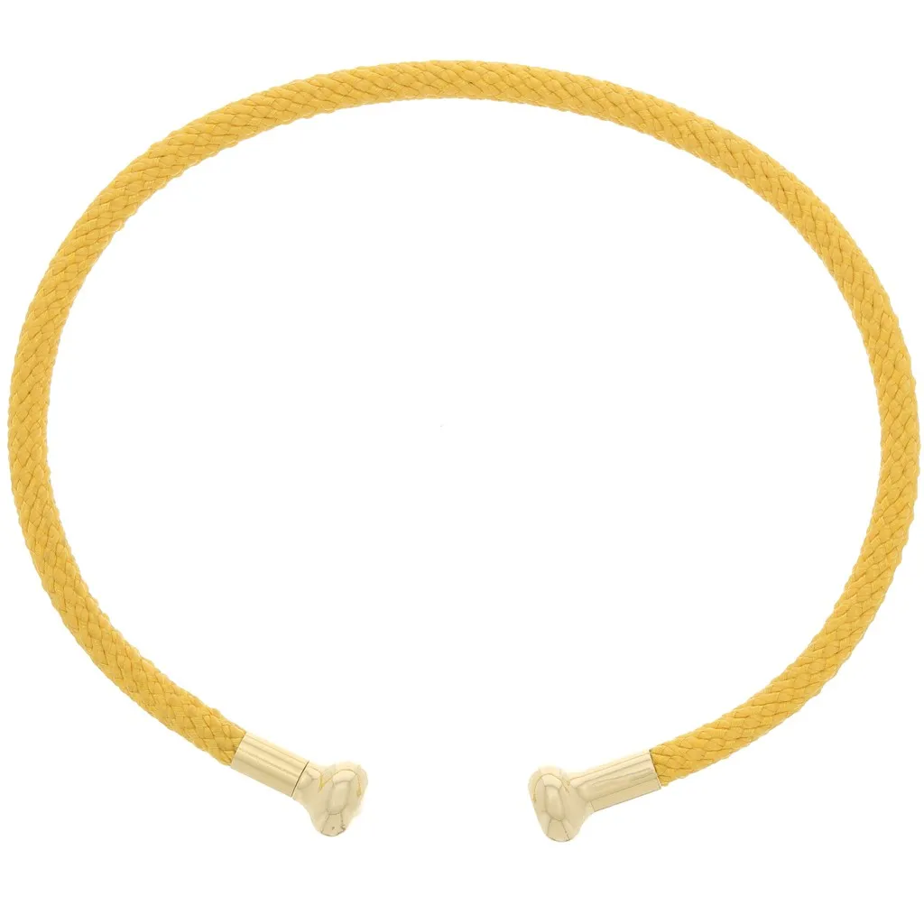 Bracciale cordone ritorto svitabile - Giallo - Dorato oro fino