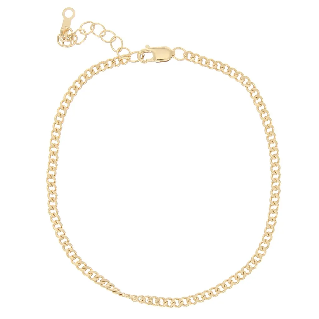 Bracciale maglia Gourmette limata 2.3 mm Gold filled x16.5 cm