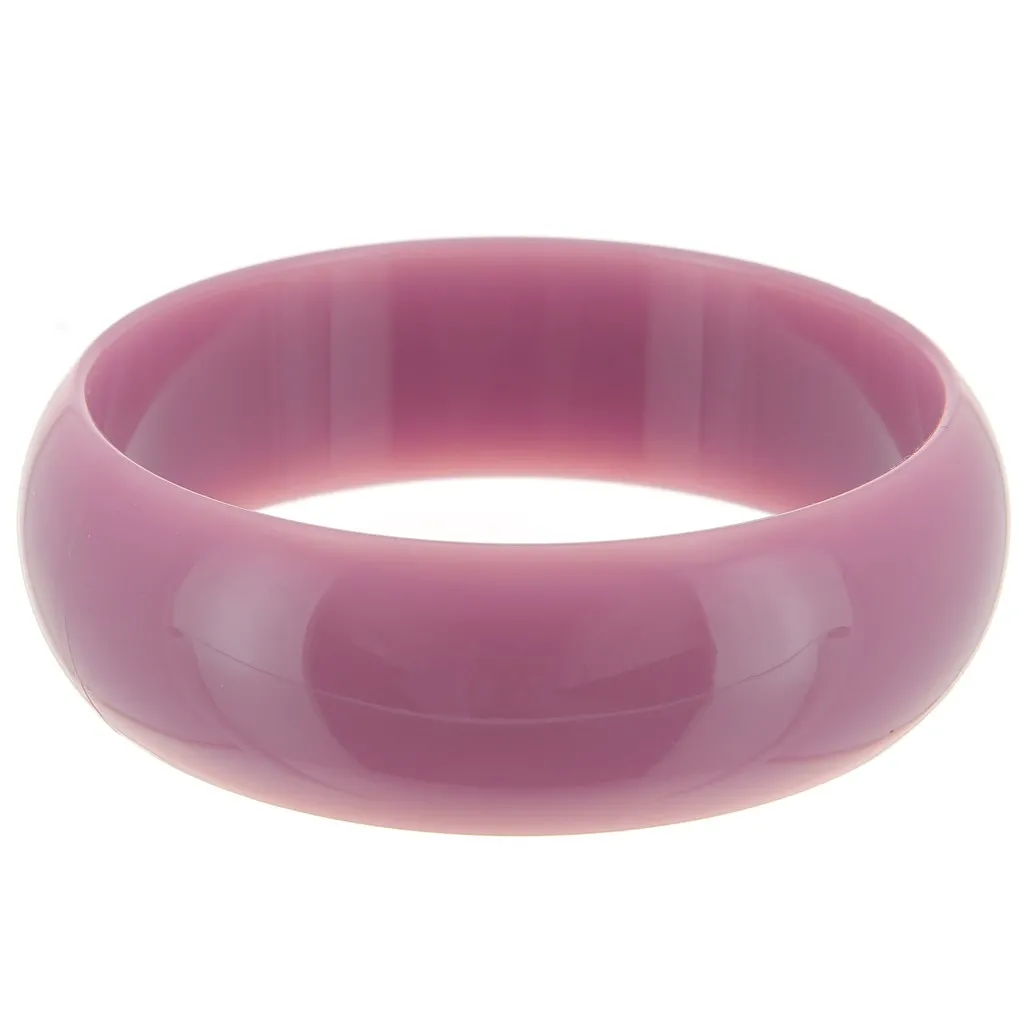 Bracciale spesso in resina opaca 68 mm - Rosa antico x1