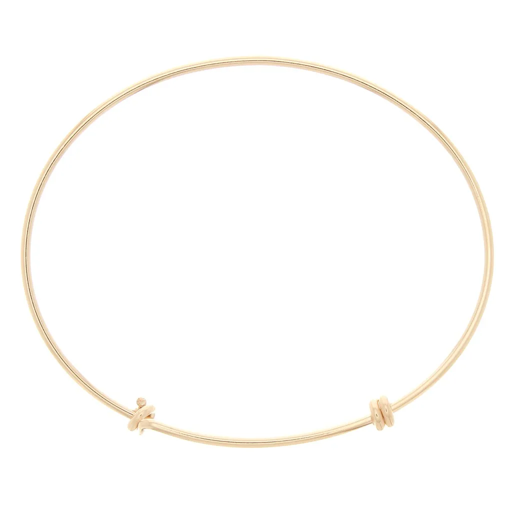 Braccialetto liscio dimensione regolabile 75 - 85 mm - Gold filled x1