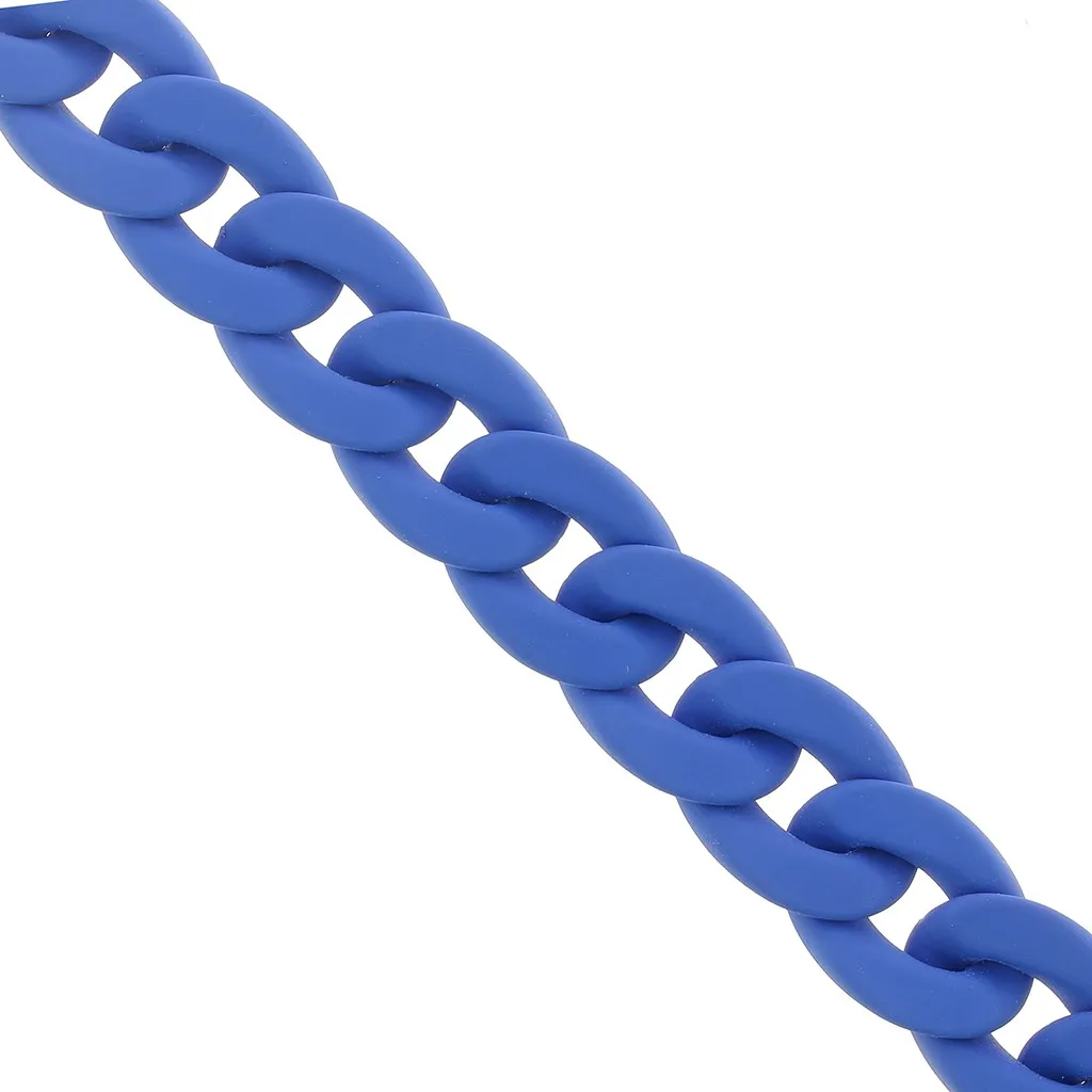 Catena acrilica 20 mm - Blu cobalto opaco Mat x48cm