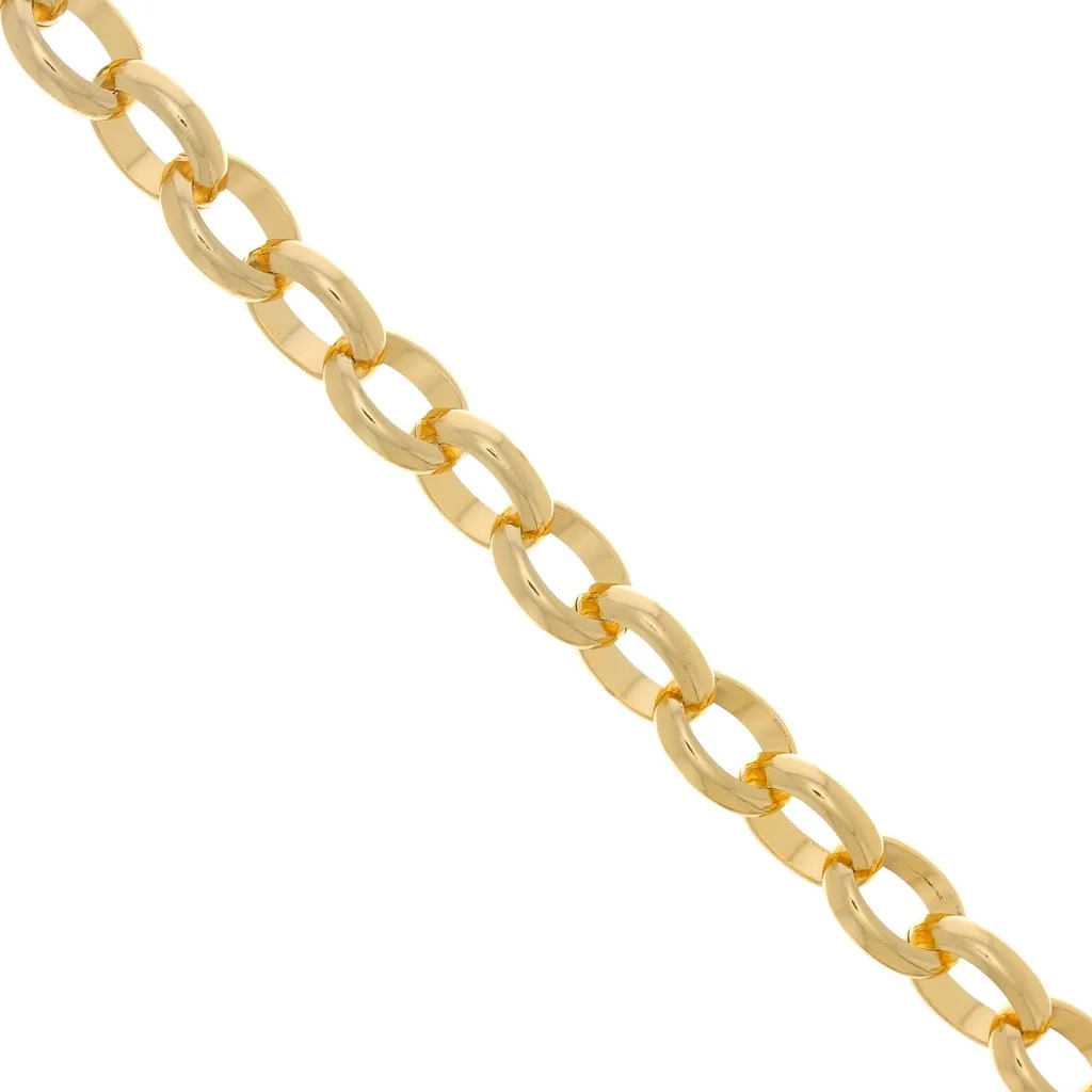 Catena in alluminio Jaseron ovale 11,5 mm - maglie aperte - Dorato x50cm