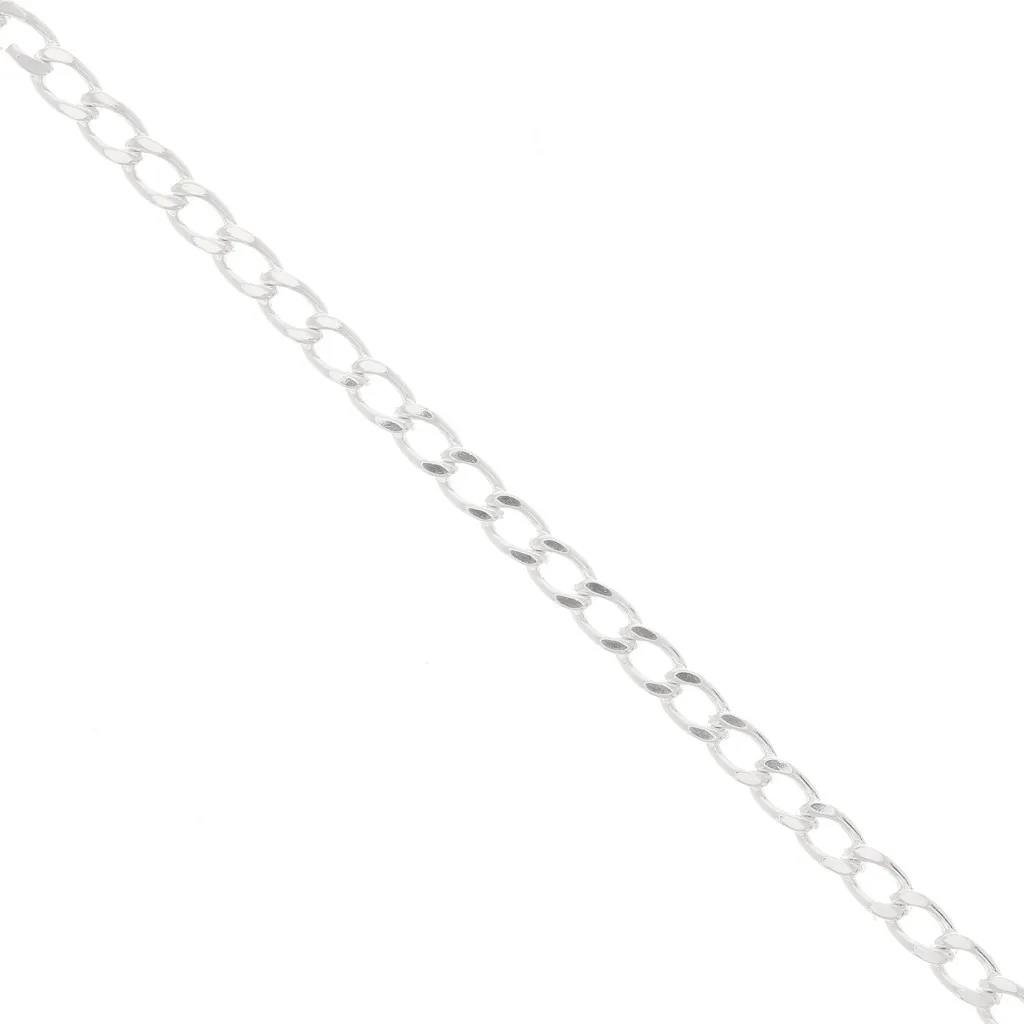 Catena maglia gourmette limata 5 mm in Argento 925 x20cm