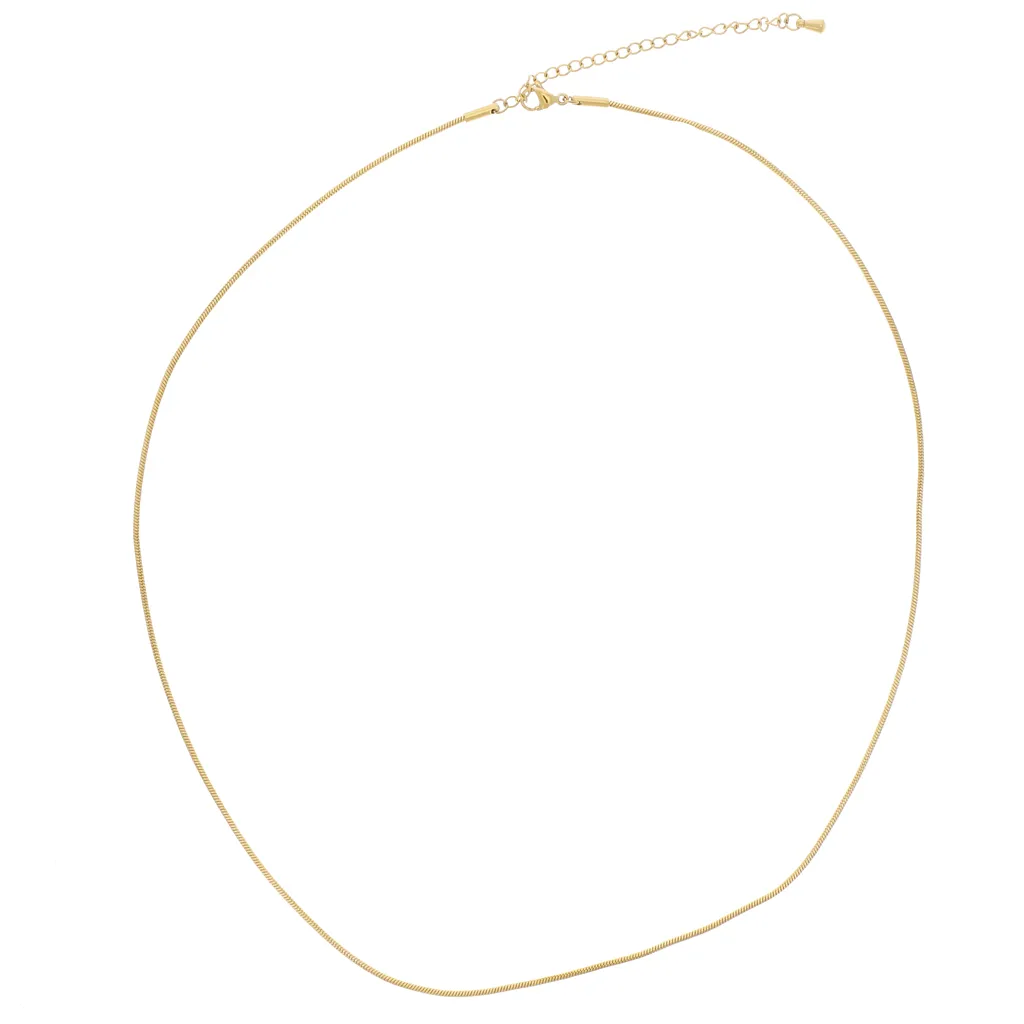 Girocollo a maglia serpentina 1,3 mm - Acciaio inox 304L dorato x56cm