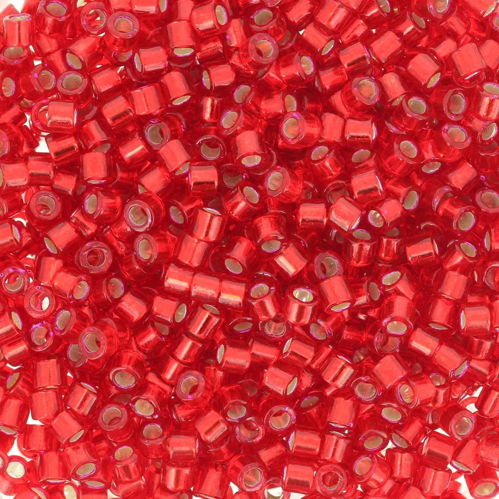 Miyuki Delica 10/0 DBM0602 - Dyed Silver Lined Red x8g
