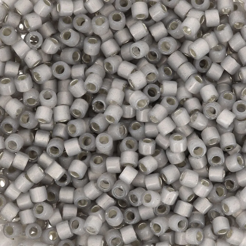 Miyuki Delica 10/0 DBM0630 - Dyed Light Smoke Gray Silverlined Alabaster x8g