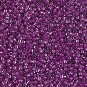 Miyuki Delica 11/0 DB0281 - Luster Crystal Lined Fuchsia confezione da 100g
