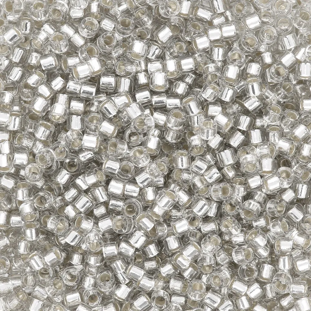 Miyuki Delica 11/0 DB1211 - Silver Lined Gray Mist - confezione da 100g