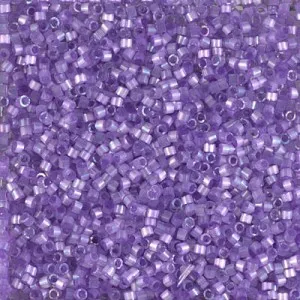 Miyuki Delica 11/0 DB1868 - Silk Inside Dyed Lilac AB x8g