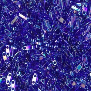 Miyuki Quarter Tila Beads 5x1.2x1.9 mm QTL-177 -  Transparent Cobalt AB x10g