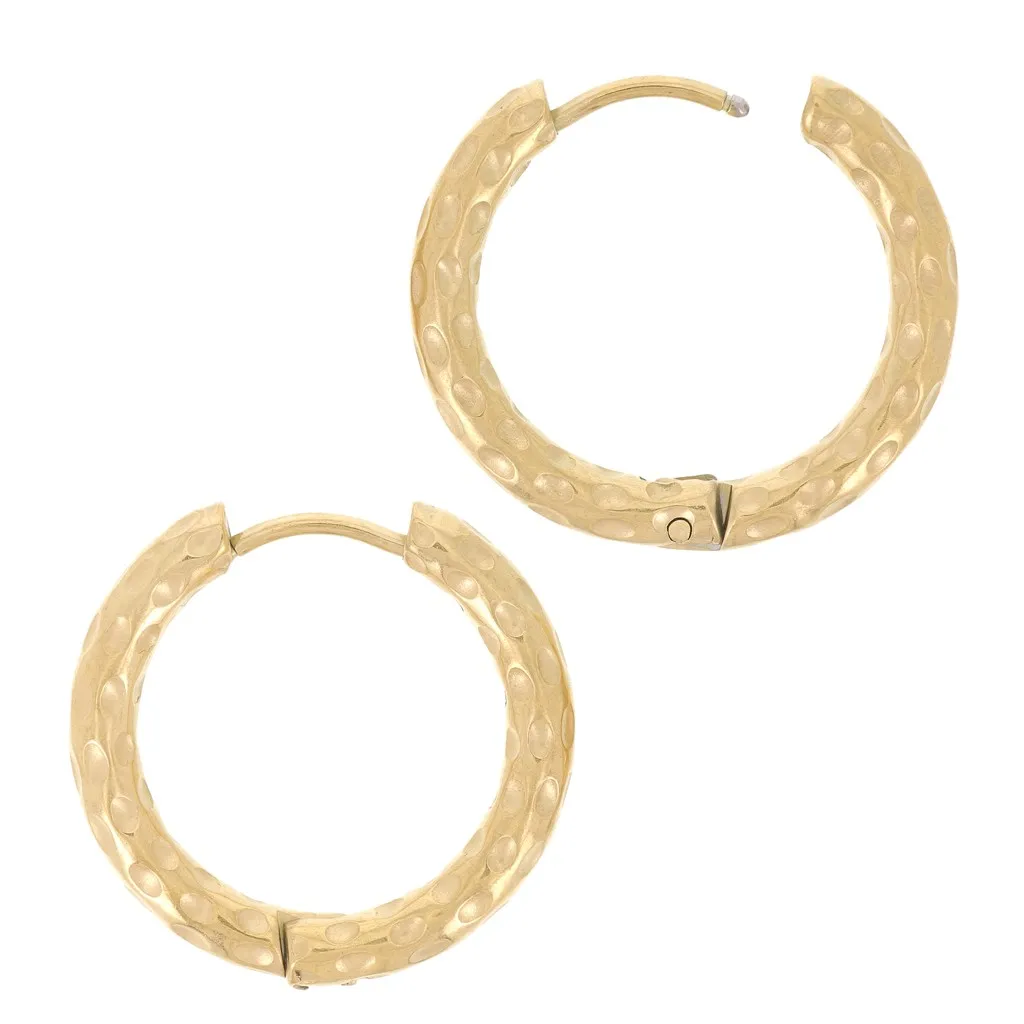 Monachelle tonde e martellate da 22 mm - Acciaio inossidabile 304L Gold x2