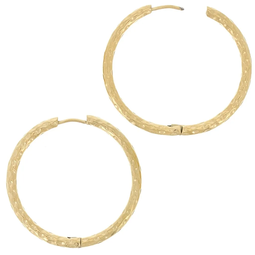 Monachelle tonde e martellate da 36 mm - Acciaio inossidabile 304 Gold x2