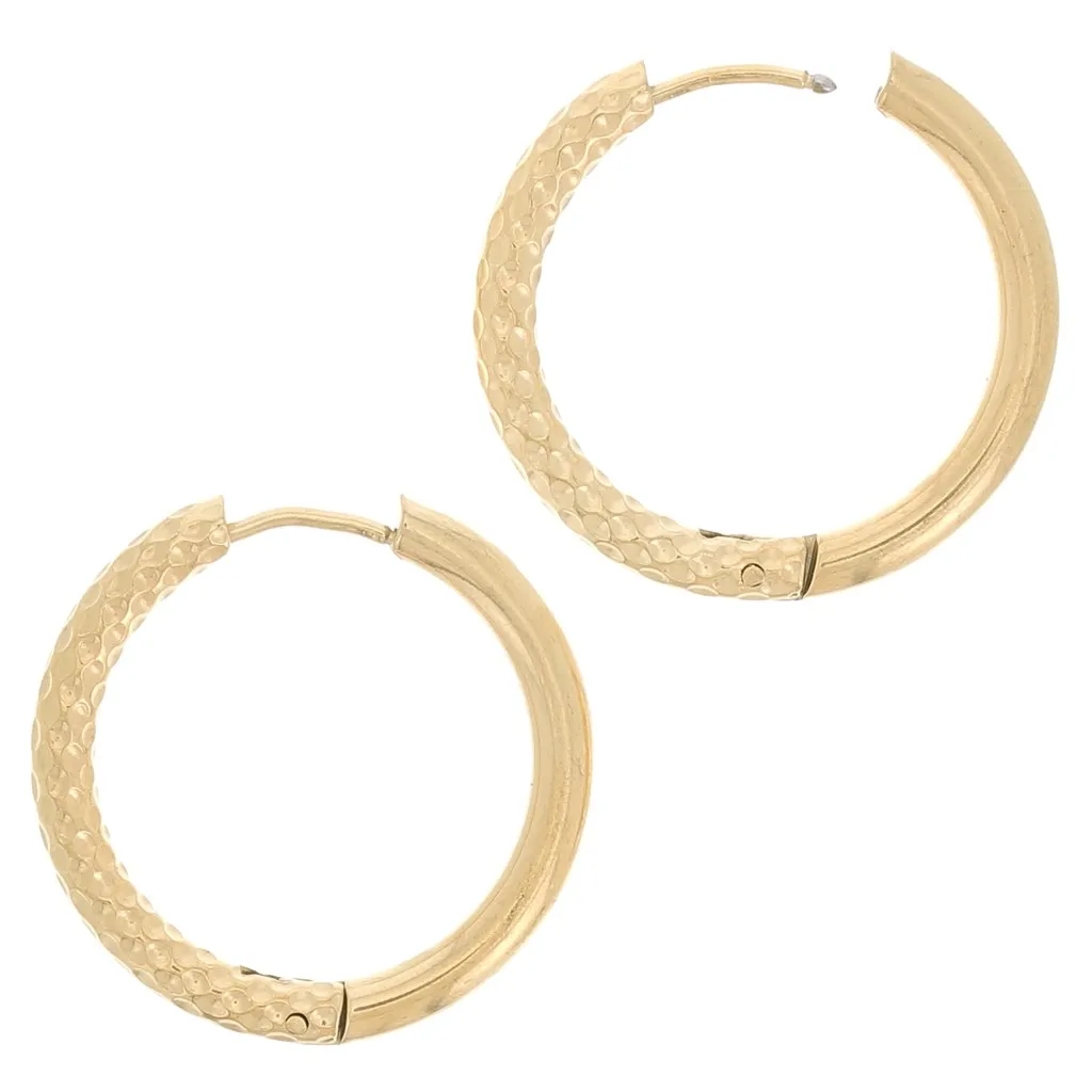 Monachelle tonde lisce e martellate da 26 mm - Acciaio inossidabile 304 dorato x2