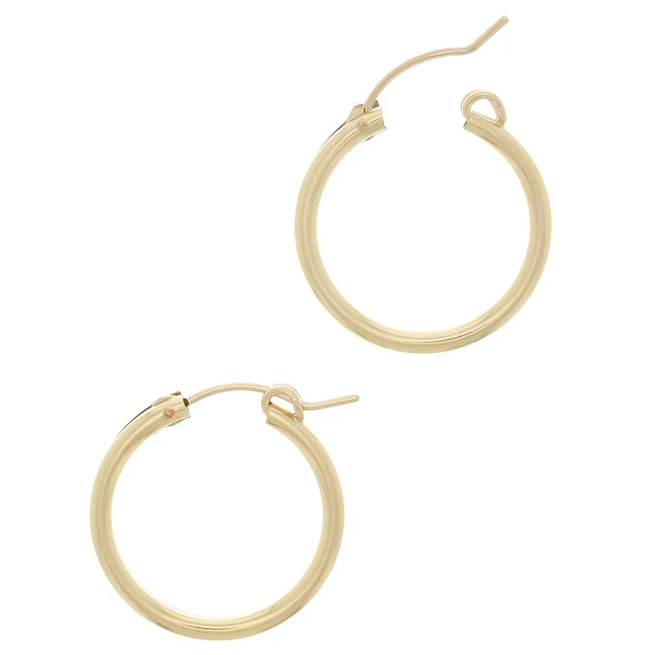 Orecchini a cerchio da decorare in gold filled 22 mm x2