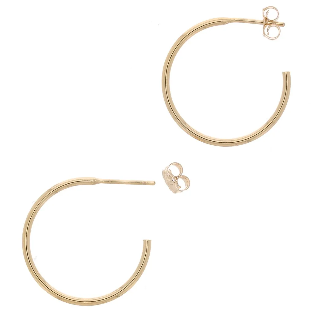 Orecchini cerchio da decorare 20 mm - Gold filled x2