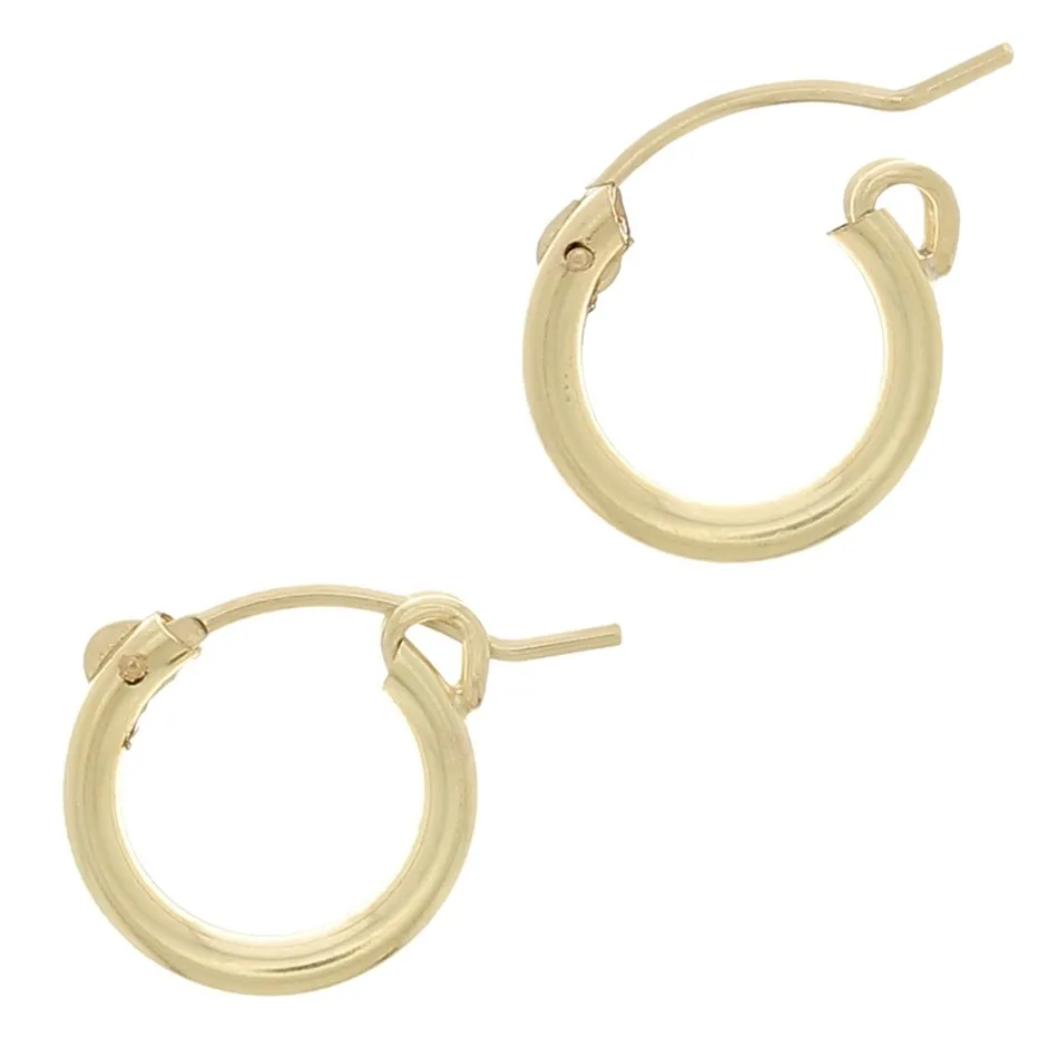 Orecchini cerchio grande 13 mm Gold filled x2