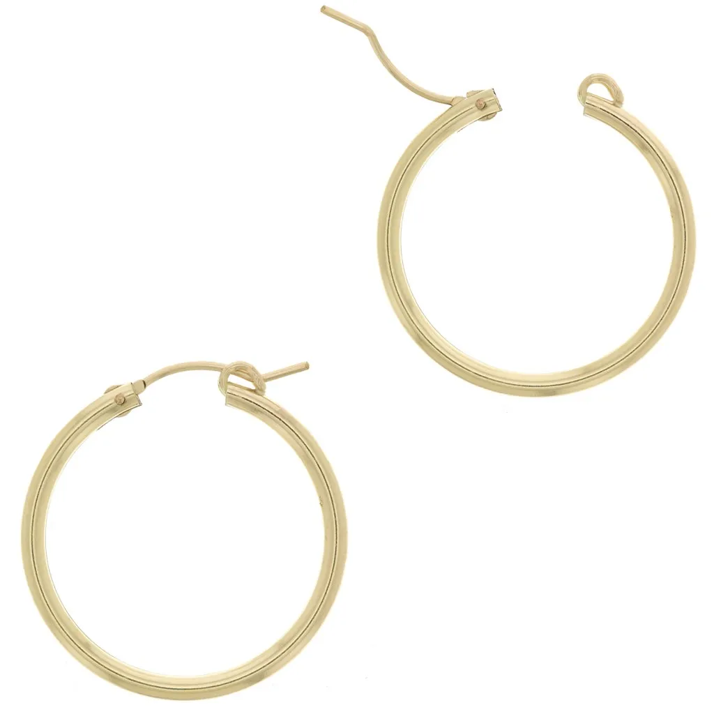 Orecchini cerchio grande 34 mm Gold filled x2