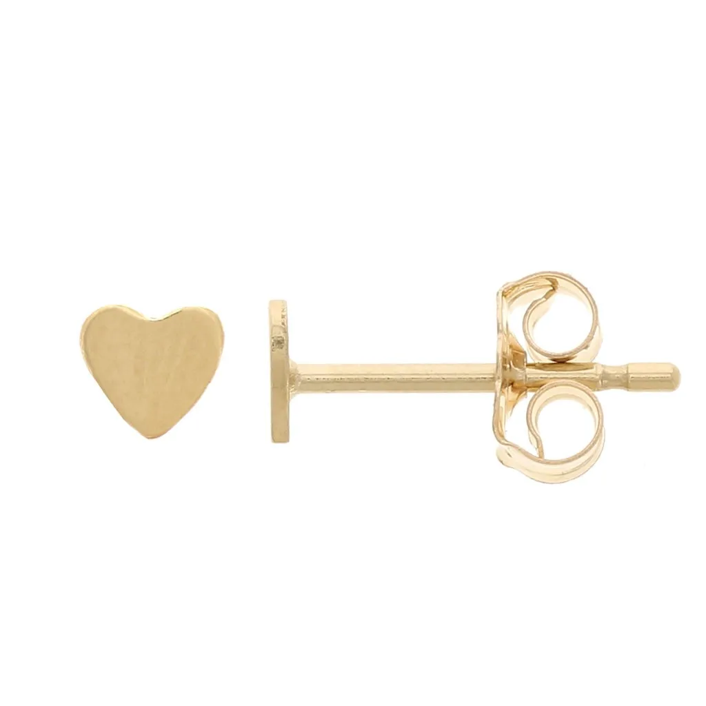 Orecchini cuore da 3,5 mm -Gold filled x2