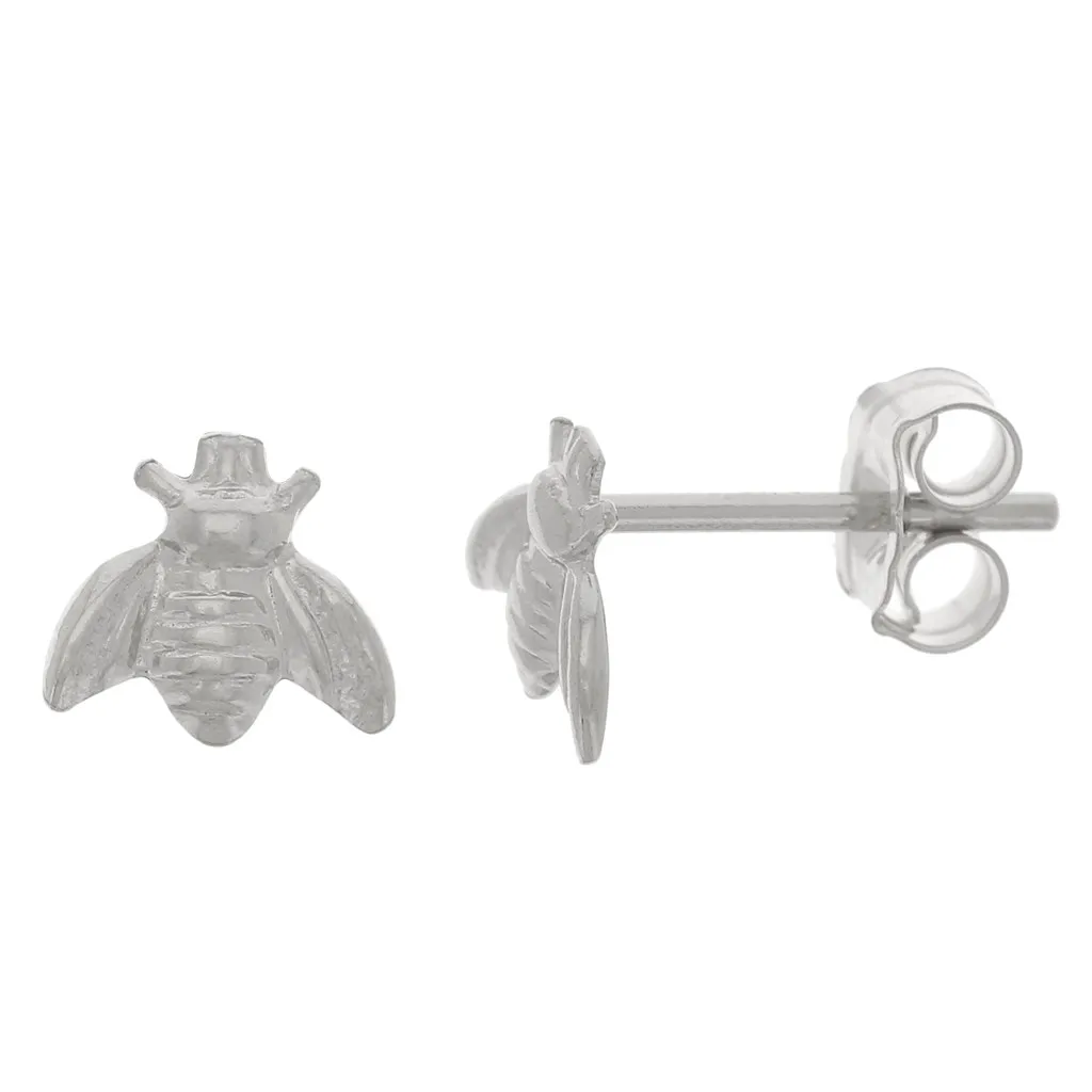 Orecchini perno ape 5x6 mm - Argento 925 x2