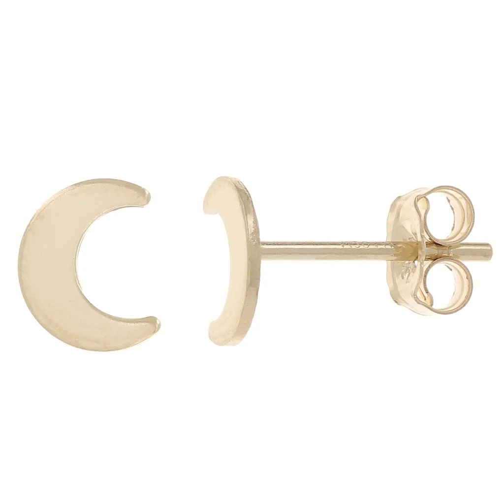Orecchini perno luna 6x5 mm - Gold filled x2