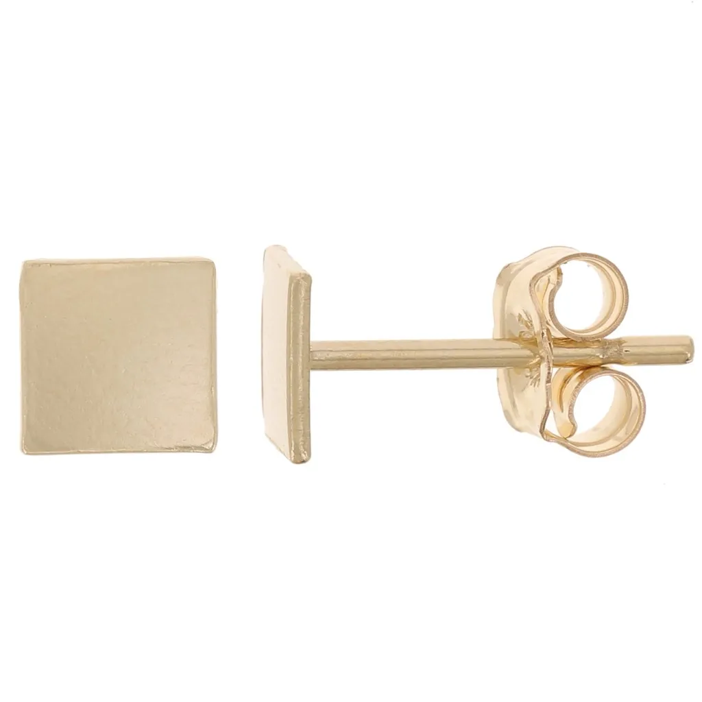 Orecchini quadrati 5 mm - Gold filled x2