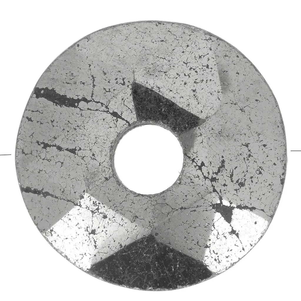 Perla sfaccettata Donut 12 mm - Pirite x1