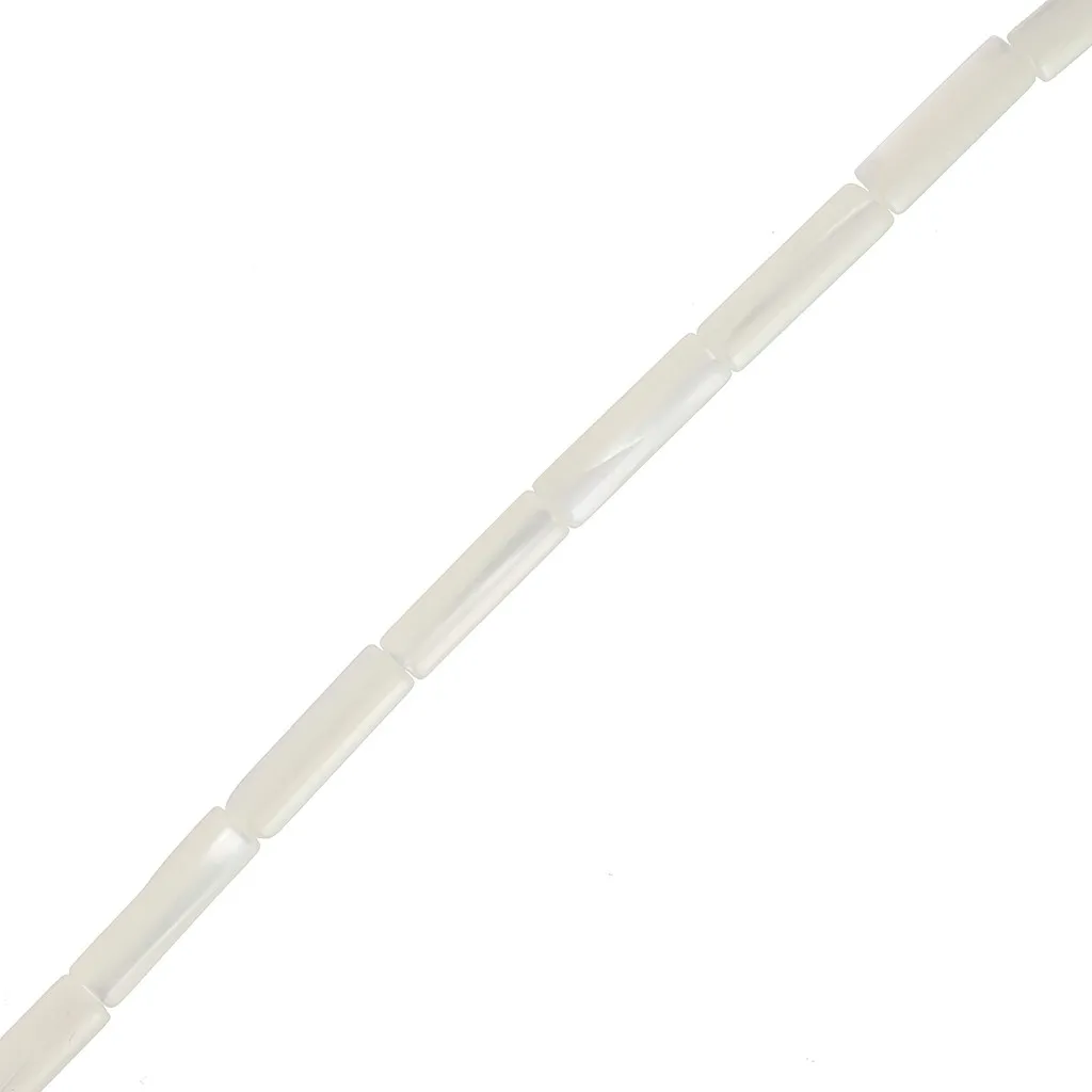 Perle madreperla tubo 13.5x4 mm - Naturale x40cm