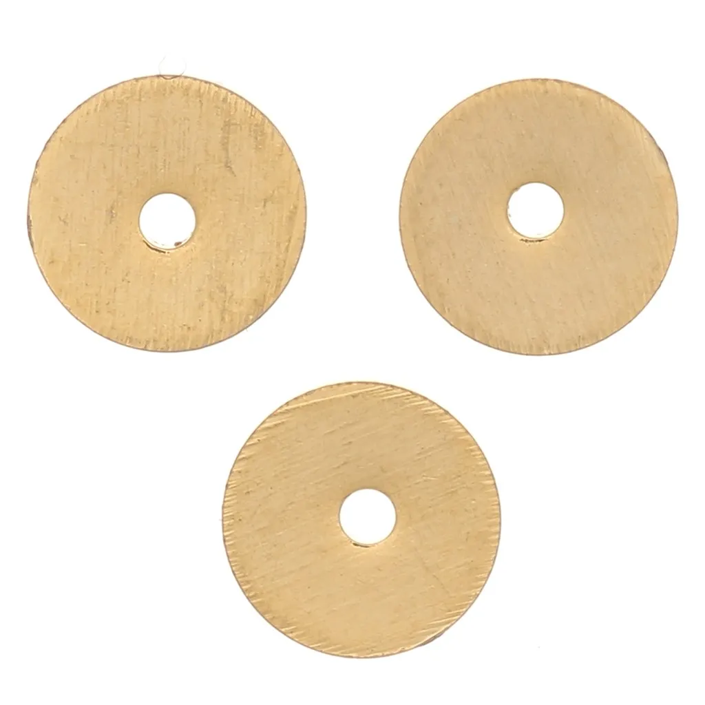 Perle rondelle Heishi- dischi piatti forati 5x0.5 mm Dorato oro fino x50