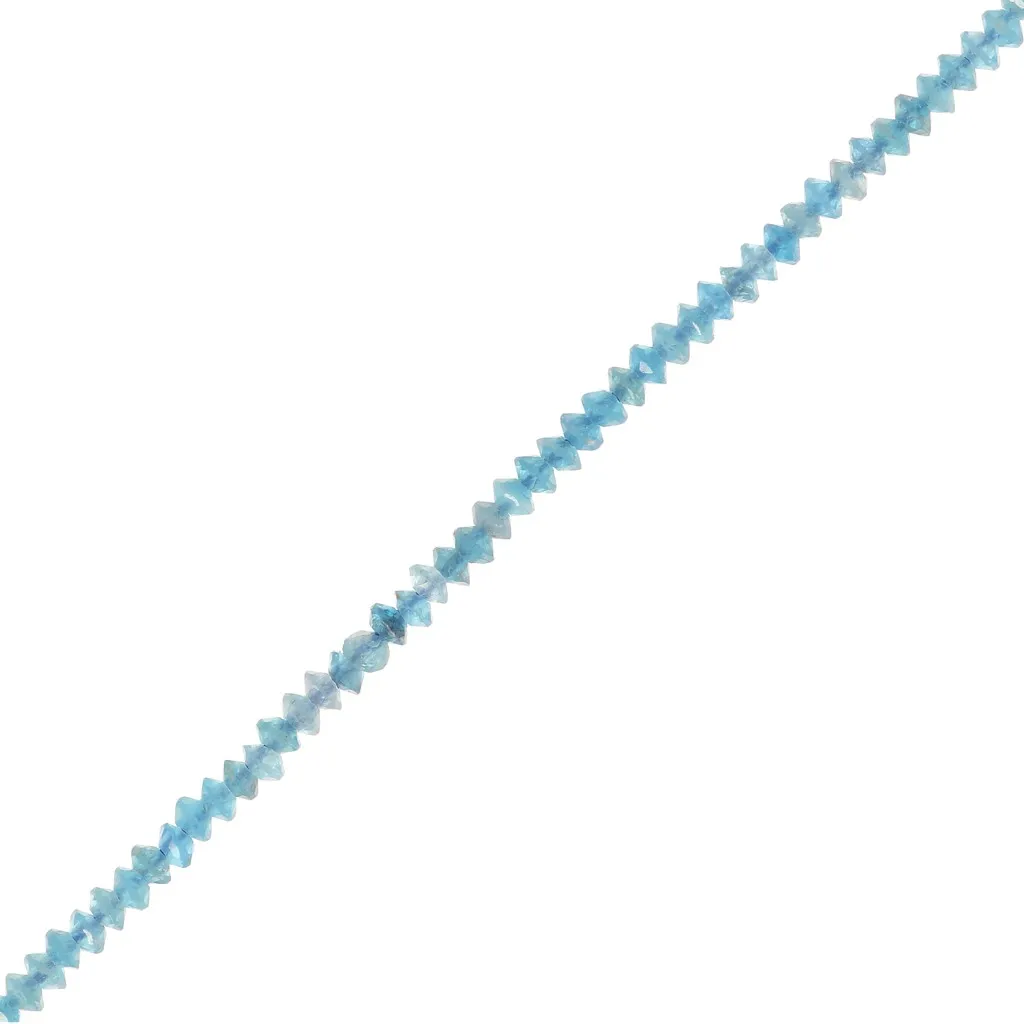 Perle rondelle sfaccettate 2x1 mm - Apatite x38cm