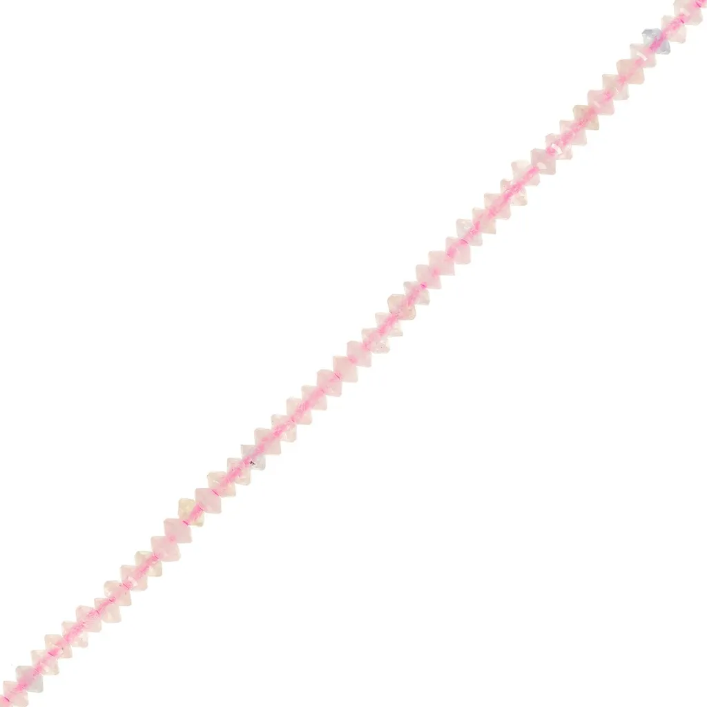 Perle rondelle sfaccettate 2x1 mm - Morganite x38cm