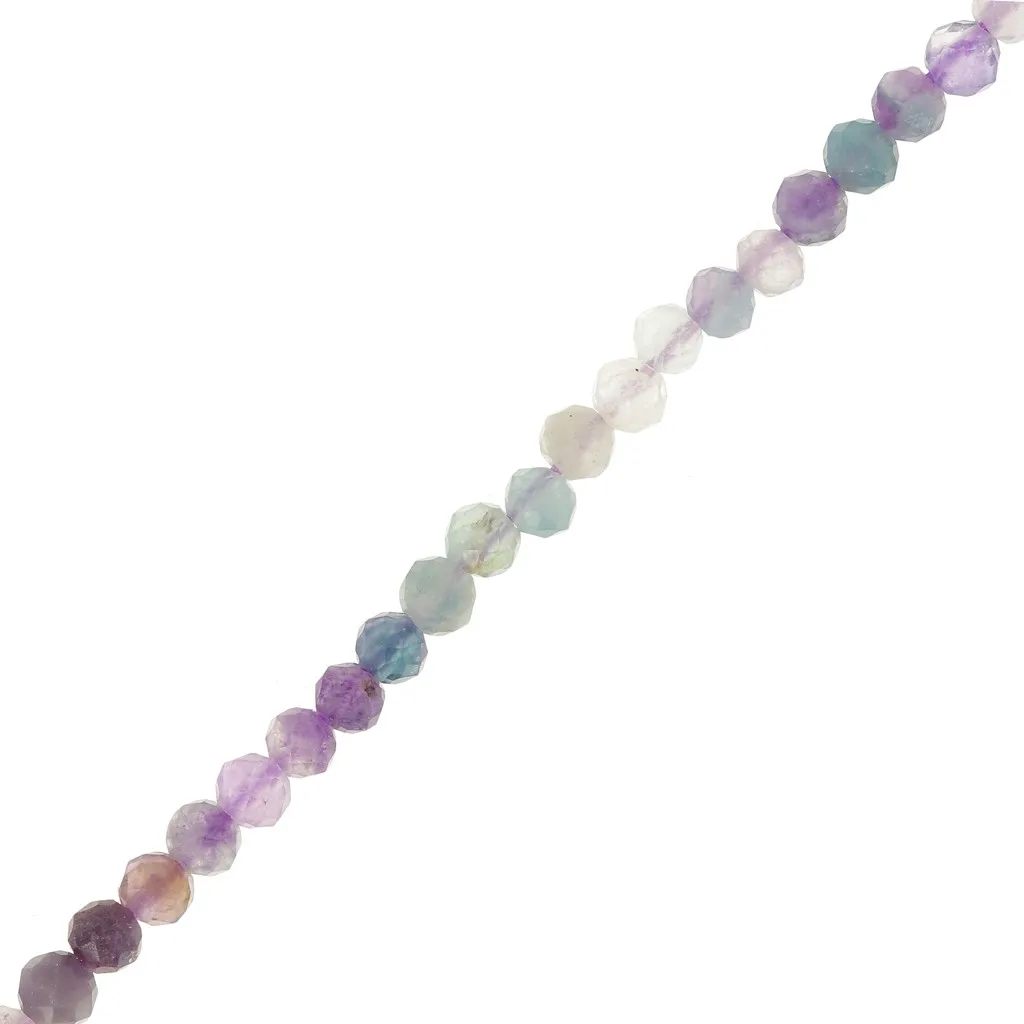 Perle rondelle sfaccettate da 3,5 mm - Fluorite x39cm