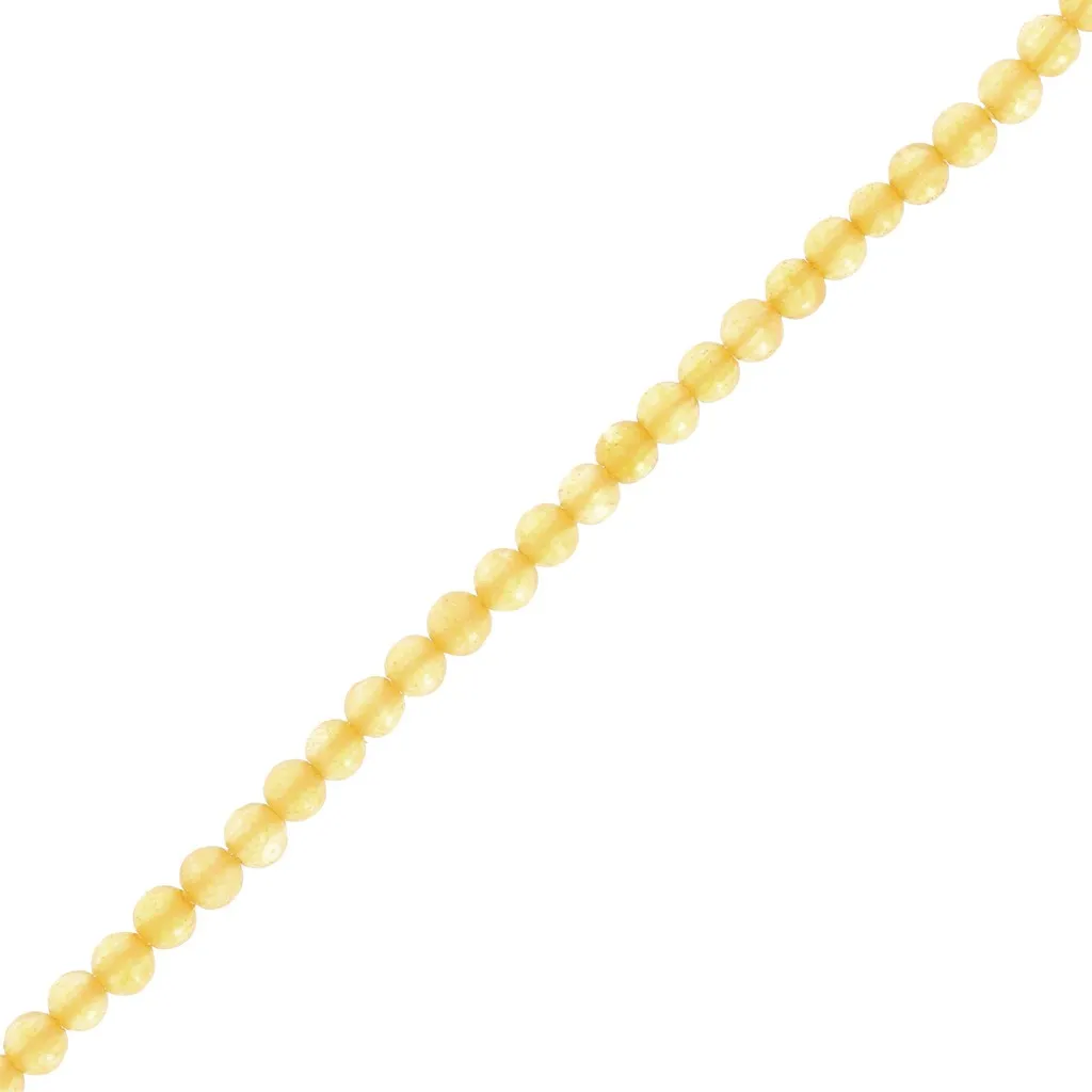 Perle rotonde da 2,5 mm pietra gemma - Giada colorata - Giallo x38 cm
