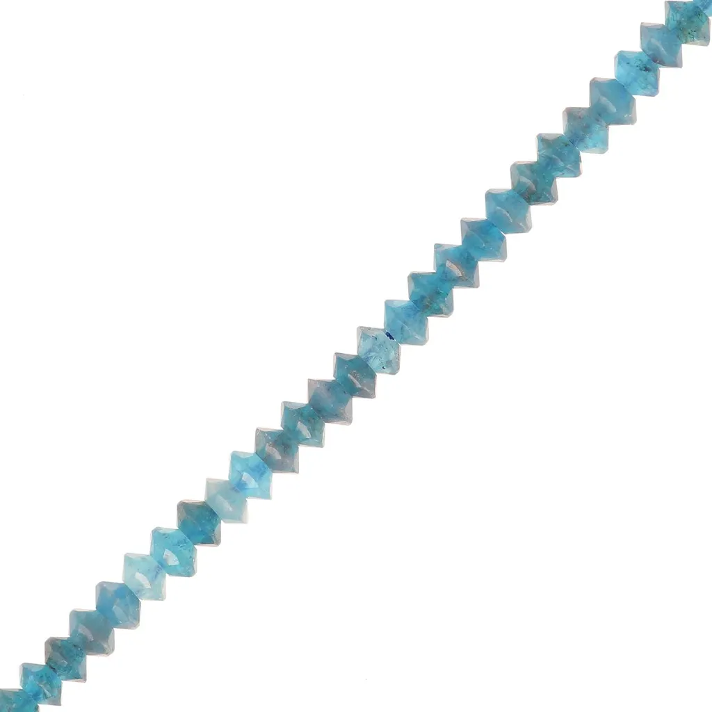 Perle sfaccettate rotonde 3x2 mm - Apatite x39cm