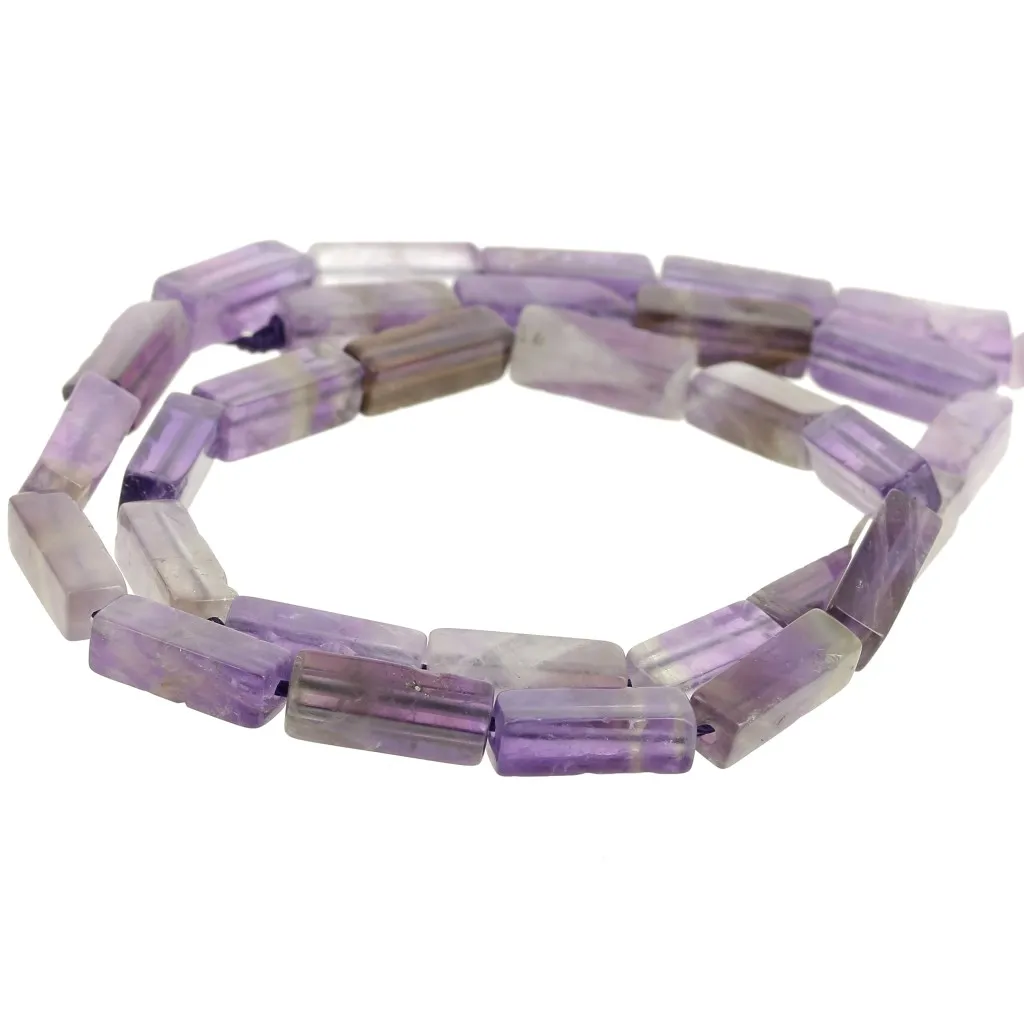 Perle tubi in pietra gemma 13x4 mm - Ametista x40cm